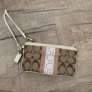 Coach wallet with wrist strap